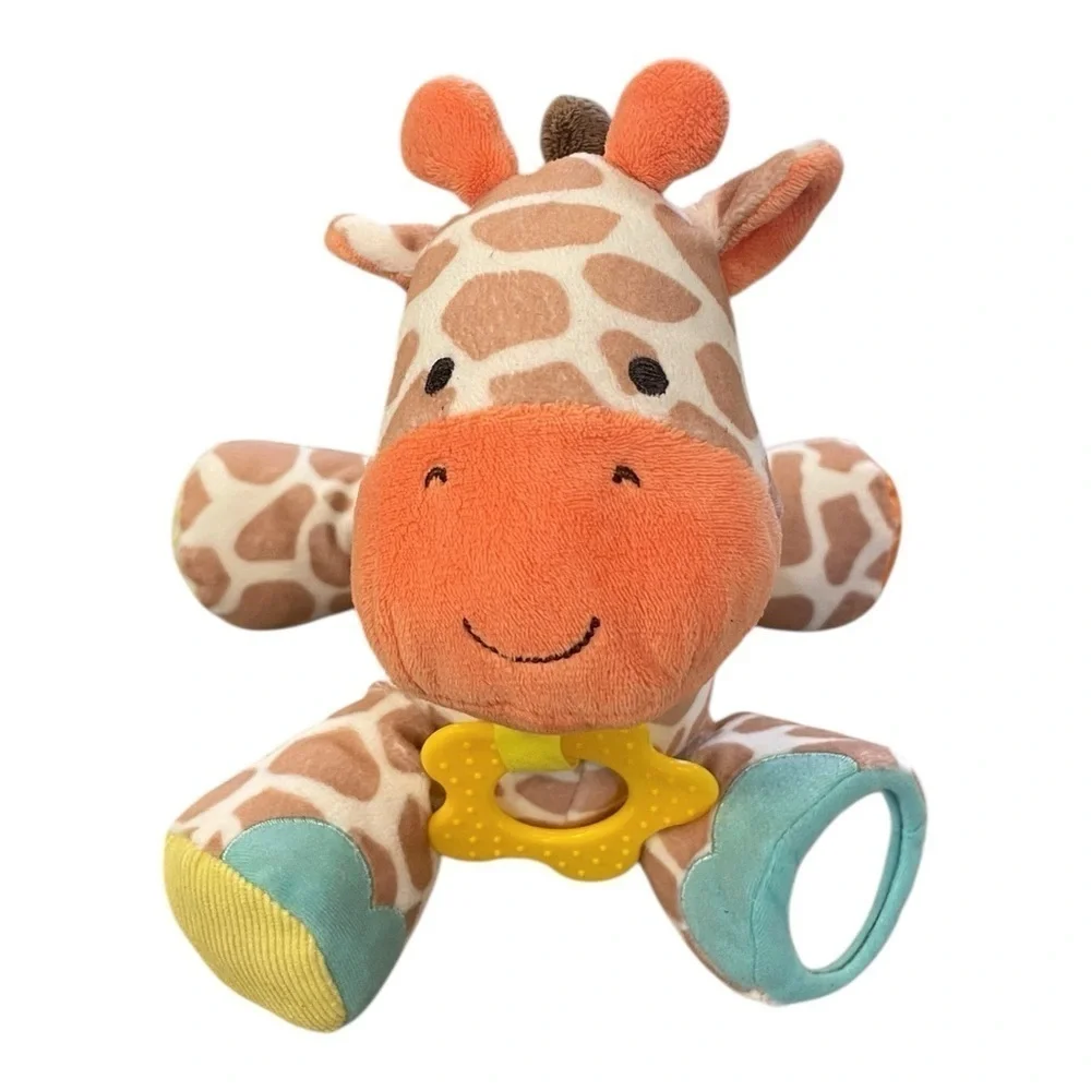Carter's Developmental Giraffe Plush Stuffed Animal Mirror Crinkle Teether